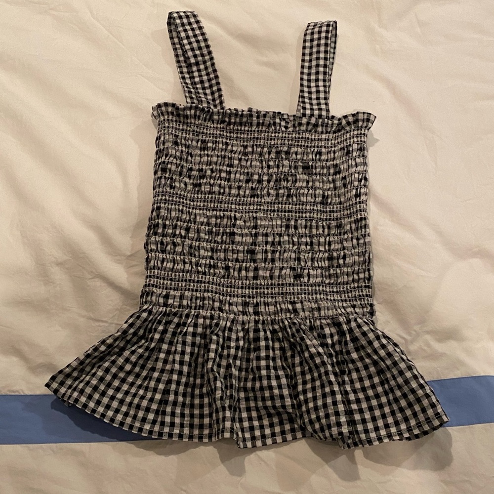 UO Gingham Peplum Tank